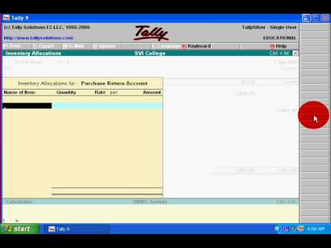 Debit Note And Credit Note Voucher Entries In Tally 9 Youtube