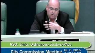 Celebrity Miami Beach City Commission July 8 2015 Ed Tobin charges shakedown by elected officials Wealth