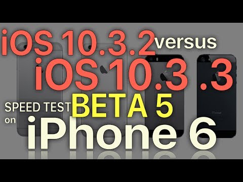 iPhone 6 : iOS 10.3.2 vs iOS 10.3.3 Beta 5 / Public Beta 5 Speed Test (Build 14G5057a)