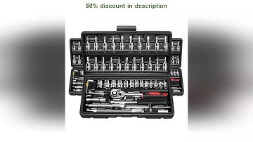 46pcs/set Drive Socket Set Ratchet Wrench Set Car Tool Kit, Bit Socket Wrench Set Metric Mechan