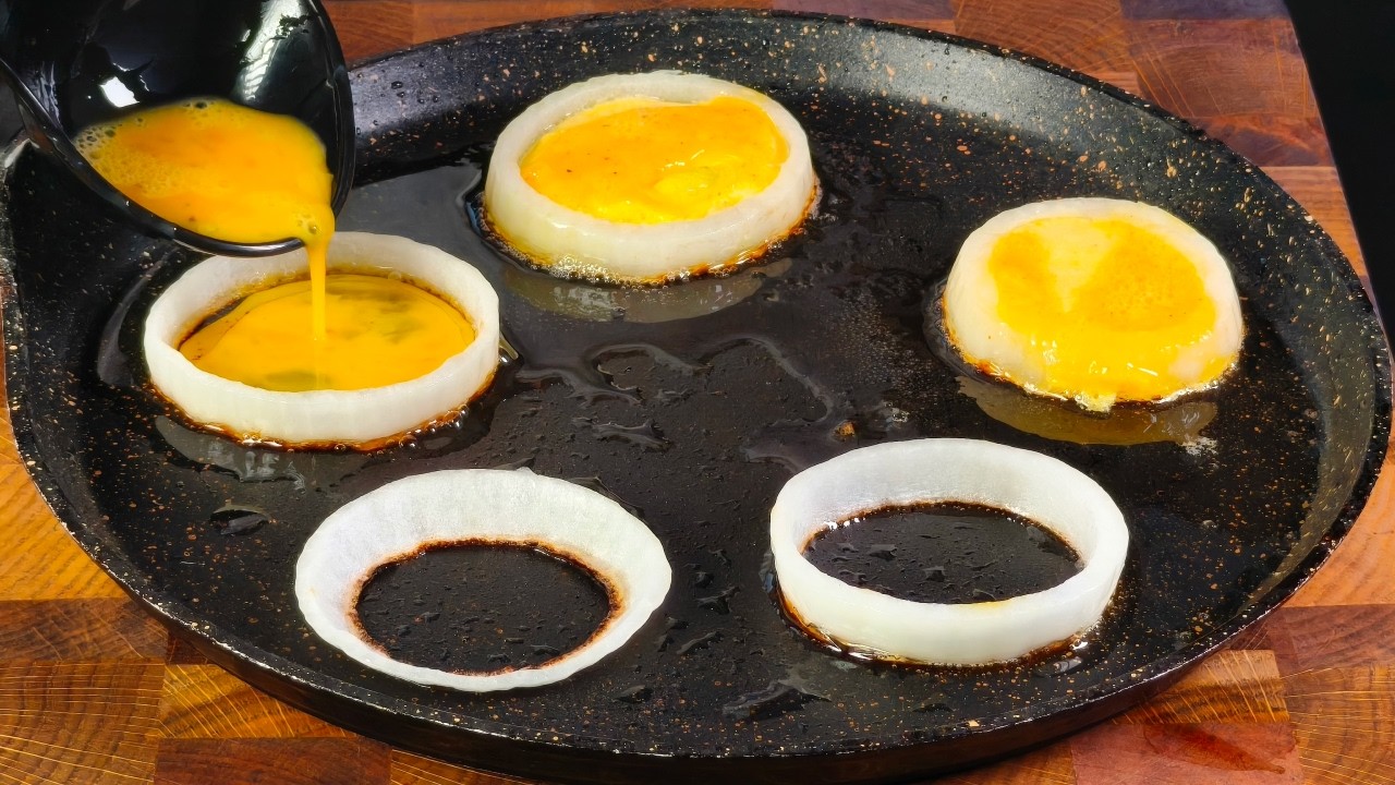 Probier Das einmal aus! Zwiebelringe Tortilla