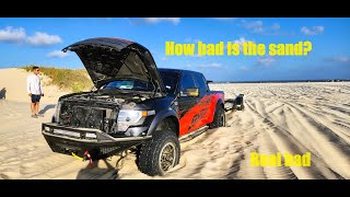 How bad is the sand? Stuck trucks at the beach