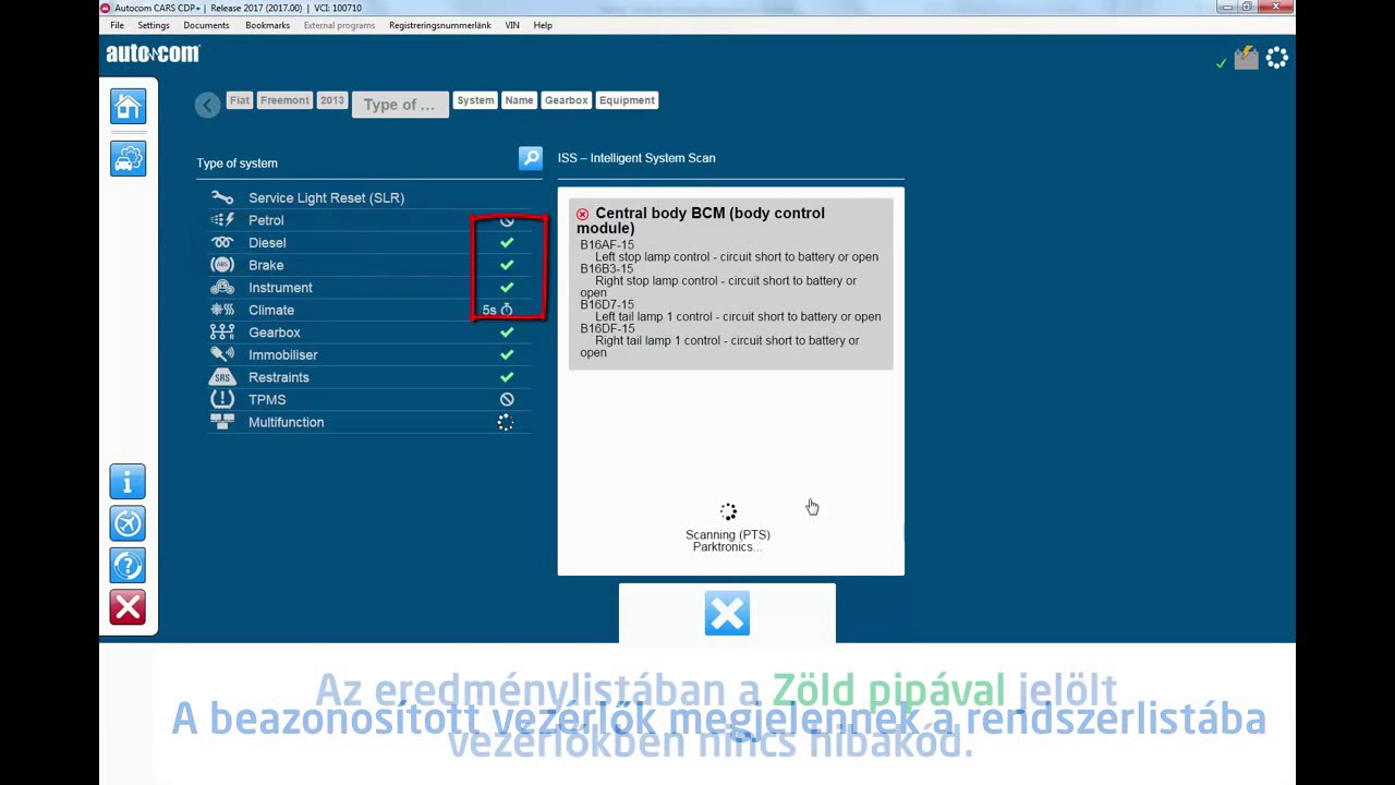Autocom New ISI intelligens reszdszer felismerés - YouTube