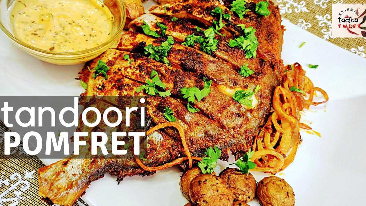 Easiest Tandoori Pomfret | Grilled Pomfret Fish |  اردو / हिन्दी CC | Kashmiri Tadka Twist