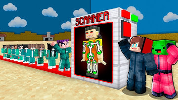 JJ and Mikey Made X-RAY SCANNER to Find IMPOSTER in SQUID GAME 3 - Minecraft Challenge