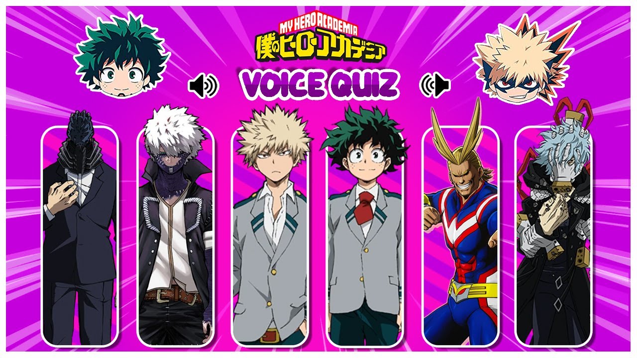 My Hero Academia Voice Quiz, Guess the character voice