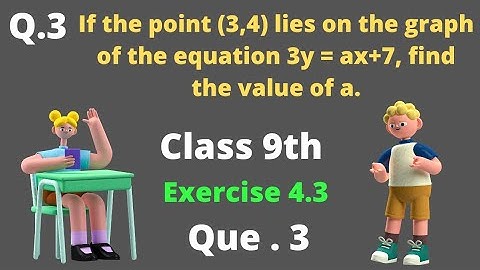 Q.3 - Ex 4.3 - Linear Equations in Two Variables - Class 9th - Maths - Chapter 4 - NCERT - CBSE 🌹🌹