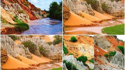 Suối Tiên (Mũi Né): Dòng suối có 1 0 2 chỉ sâu tầm 5cm, nằm giữa đồi cát và rừng rậm đẹp như tranh