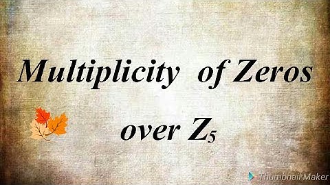 Multiplicity of zeros over field