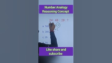 Number Analogy Reasoning Concept #sscchslreasoning #numberanalogy #ssccgl #sscchslreasoningclasses