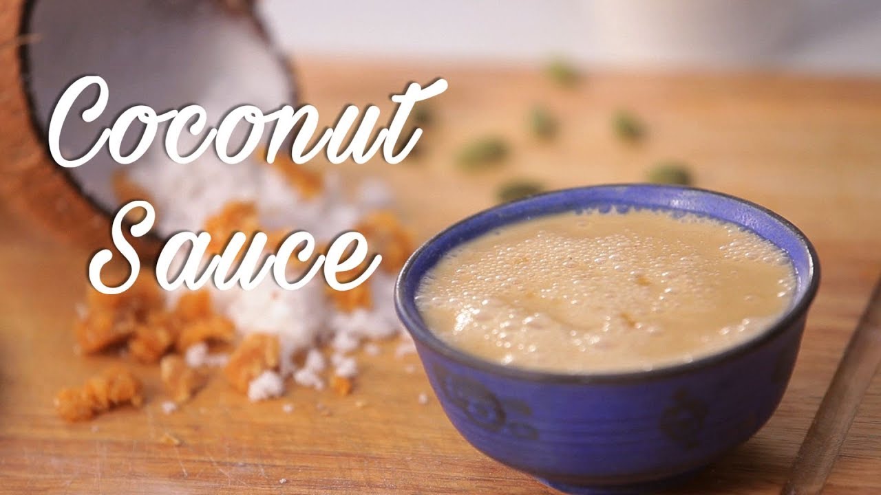 Sweet Coconut Sauce | Homemade Coconut Milk Syrup by Roopa | Easy Coconut Cream Sauce | India Food Network