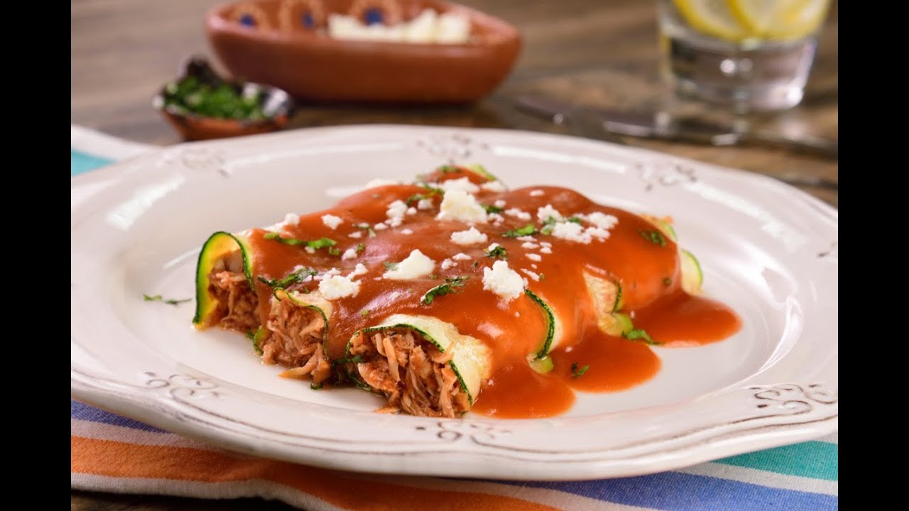 Enchiladas de Calabaza con Pollo Enchiladas LIGERAS YouTube