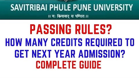 #Passing Rules for SPPU | Qualifying Credits to get next year Admission