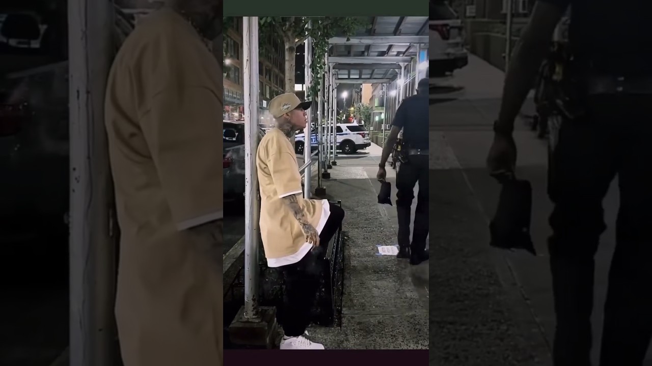 Santa fe klan fumando en frente de policias de los estados unidos 