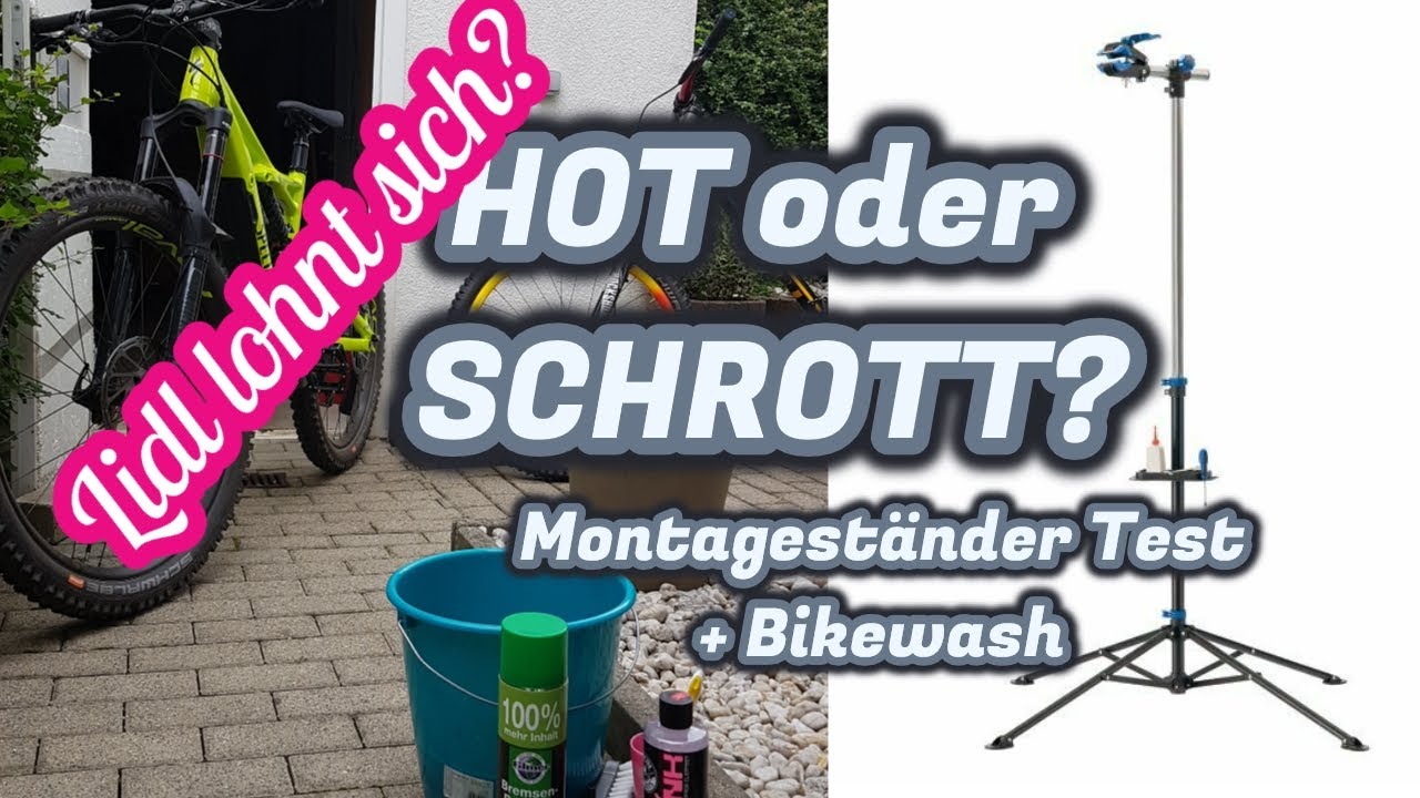 Lidl Crivit Fahrrad Montageständer HOT oder Schrott? Review und bikewash  meines Downhillbikes - YouTube