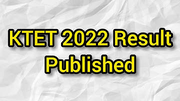 KTET 2022 October result published #ktet_category