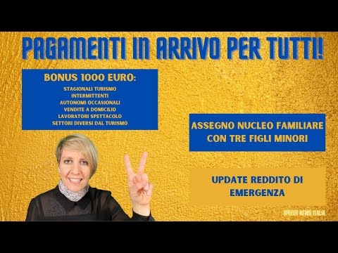 PAGAMENTI PER TUTTI BONUS 1000 EURO: STAGIONALI INTERMITTENTI AUTONOMI SPETTACOLO + NOVITA' REM