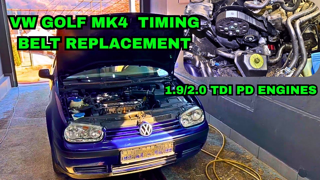 VW GOLF MK4 1.9 TDI TIMING BELT KIT REPLACEMENT STEP BY STEP!