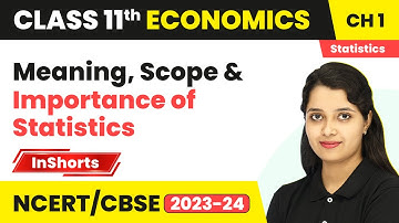 Meaning, Scope & Importance of Statistics - Introduction | Class 11 Economics Ch 2 #inshorts #2024