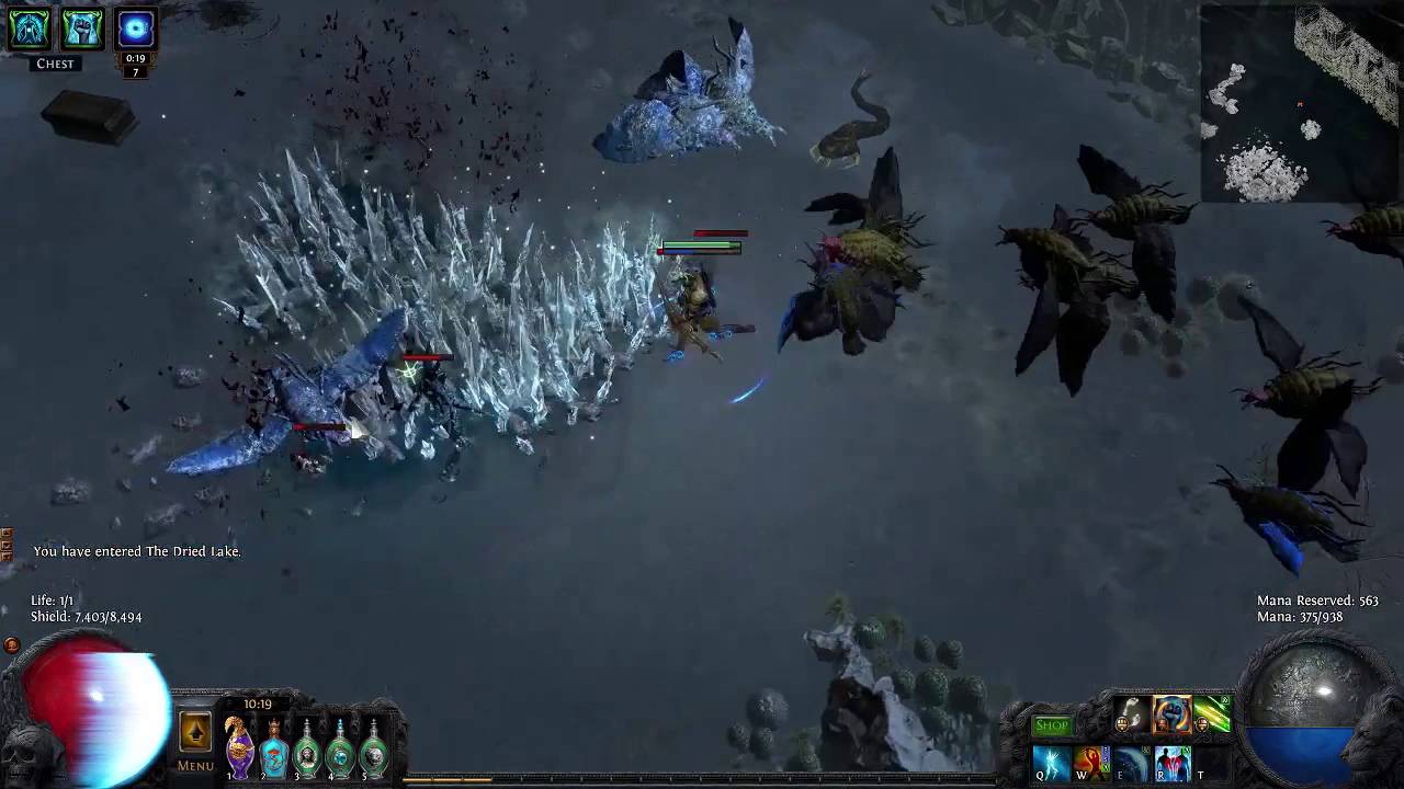 path of exile gloom herald of ice effects youtube