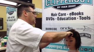 Front fringe angle condensed curve comb cutting bangs