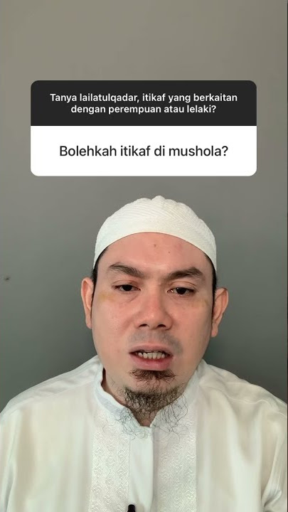 Hukum iktikaf di musala