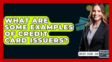 What Are Some Examples Of Credit Card Issuers? - CreditGuide360.com