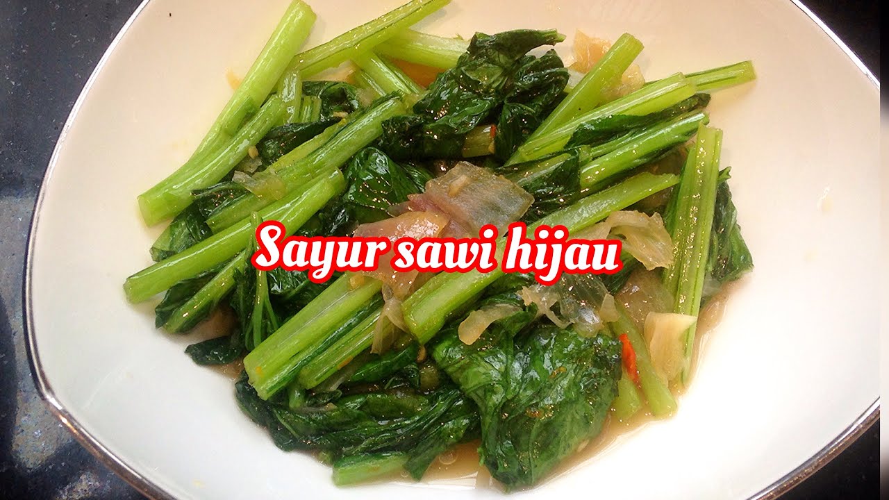 Resep dan cara tumis sayur sawi hijau - YouTube