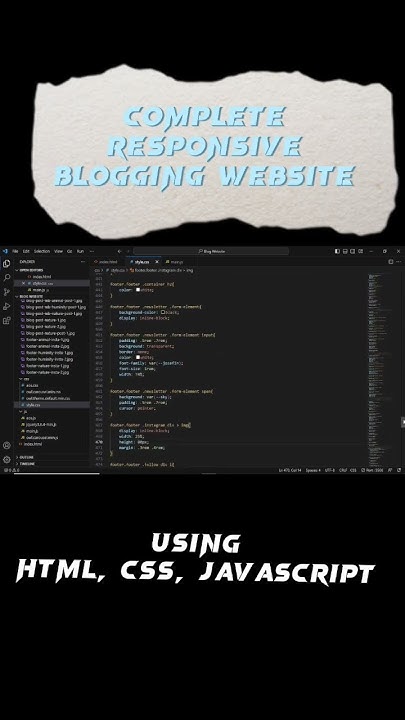 Complete Responsive Blogger Website using HTML, CSS, JAVASCRIPT #html # ...
