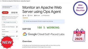 Een Apache-webserver bewaken met Ops Agent || 2025 || #GSP1108 #qwiklabs #qwiklabsarcade2025
