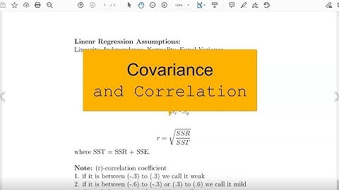 Covariance and Correlation