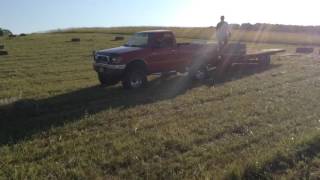Stacking them bales