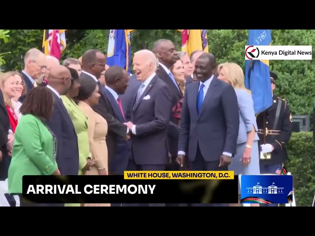 Cheers as President Ruto Introduces Kenyan Delegation to US President Joe Biden! class=