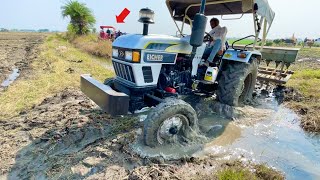 Part-1 | दोनो ट्रैक्टर फँस गये ।Eicher 485 Tractor with 11 Tines Cultivator | Mahindra 275 Di