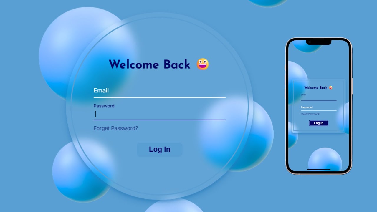 Animated Login form in HTML, CSS | Responsive UI