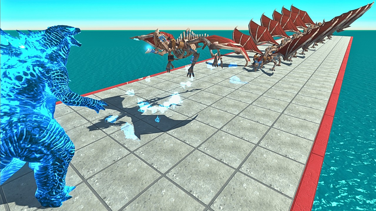 All Godzilla Forms VS 10 Levels of Skully Dragon – ARBS Size Comparison