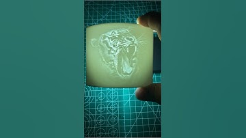 Tiger 3d printed  LITHOPHANE Art #3d printed | 3D printing photo #3D #lithophane #rajnikanth #art