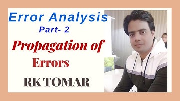 Error Analysis Physics class 11 // Units & measurements class 11// Combination Of errors by RK TOMAR