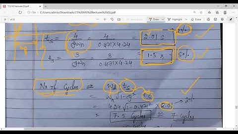 Module 3 18EC43 control systems lecture 39 part 1: Problems on Time response analysis