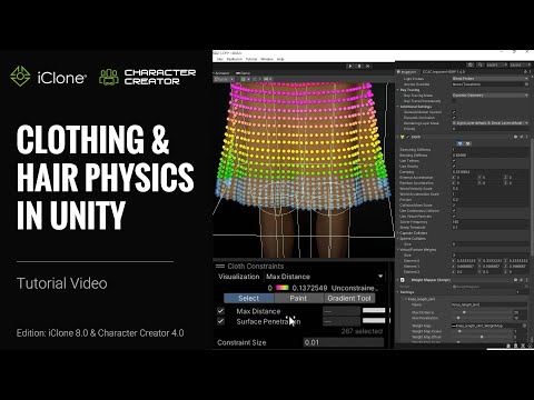 How to Easily Setup Cloth & Hair Physics in Unity | iClone 8 & Character Creator 4 Tutorial