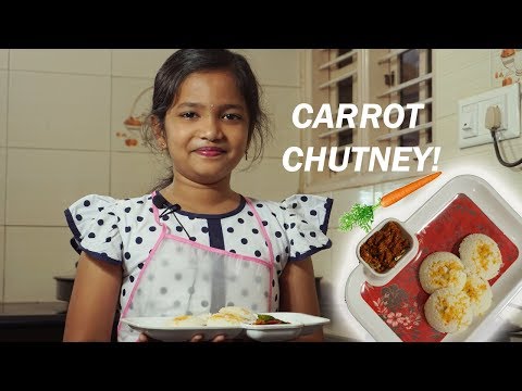 Carrot Chutney without coconut Recipe by 9 year old kid | Bhavya's Kitchen