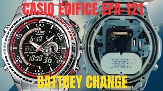 Casio Edifice EFA-121 Battery Change Tutorial | WatchServiceBD