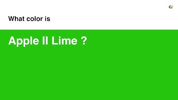 Apple II Lime color #25c40d hex color - Green color - Warm color 25c40d