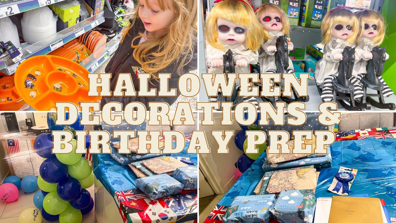 ASDA HALLOWEEN DECORATIONS & BIRTHDAY PREP VLOG halloween2023 