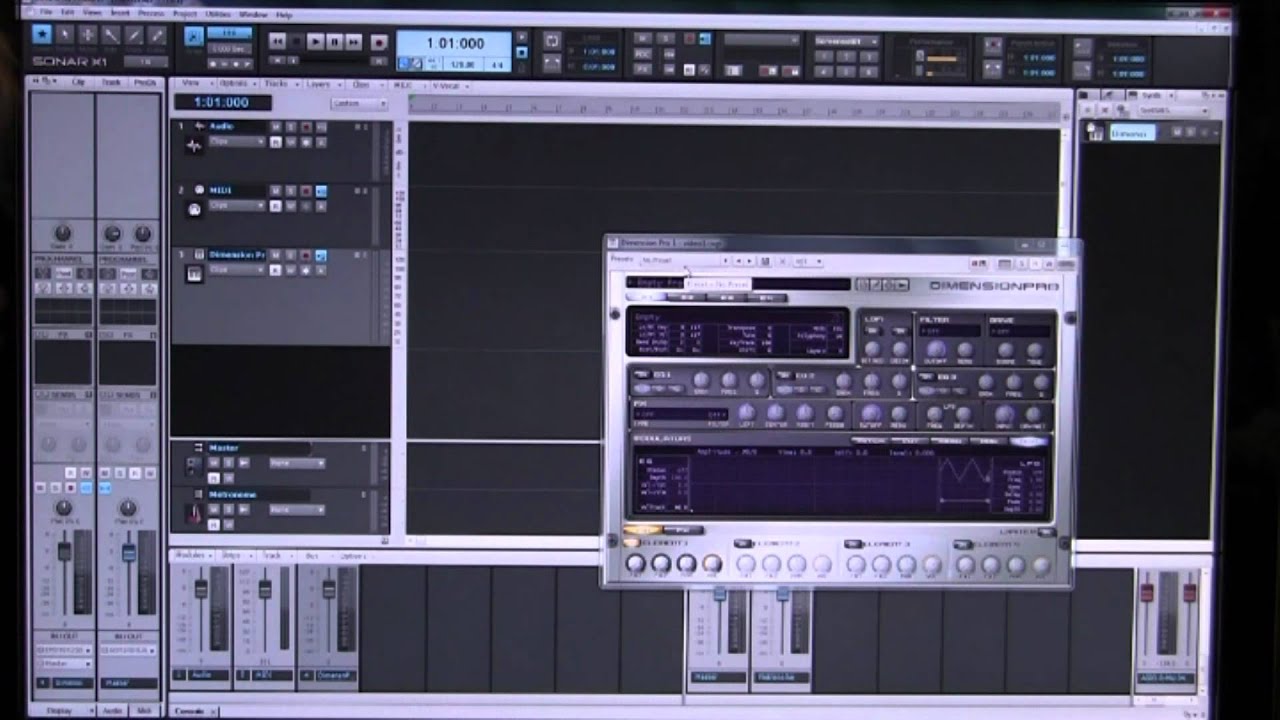 Recording the audio from a soft synth in SONAR X1 producer - YouTube