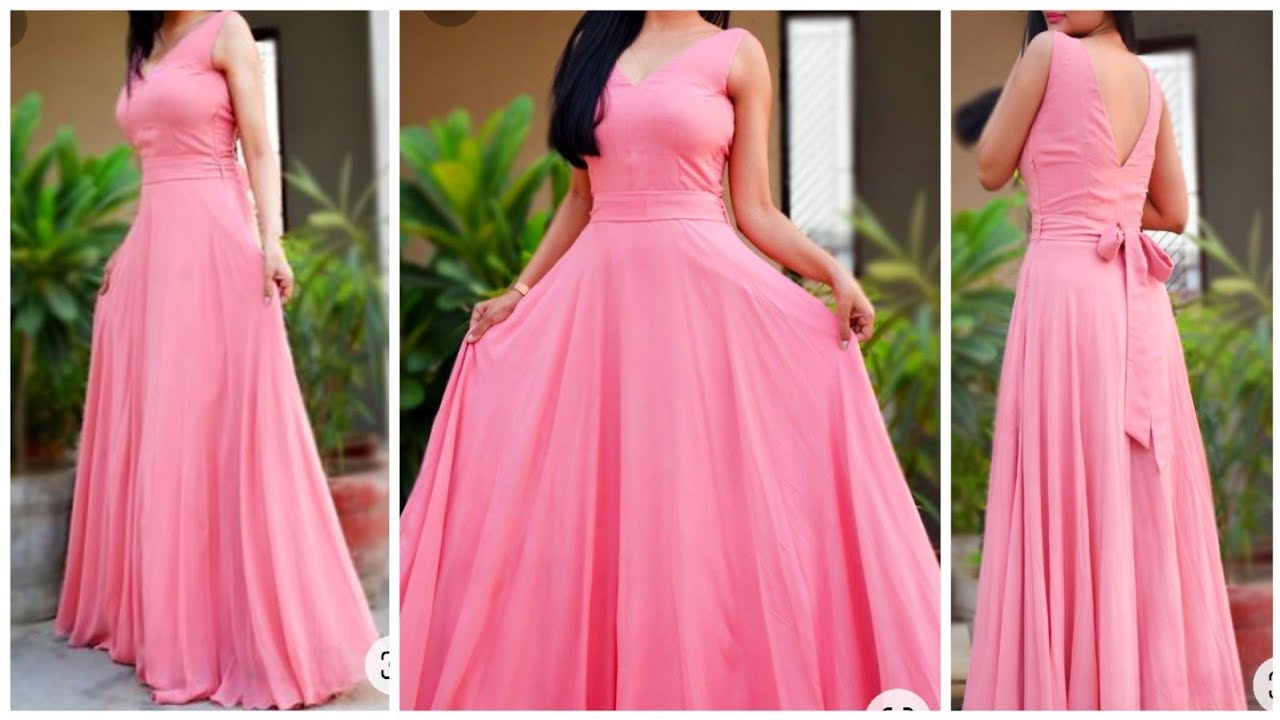 Buy Wine Color Simple Gown Design For Girls | Up To 50% Off