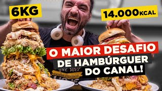 O MAIOR DESAFIO DE HAMBÚRGUER DO CANAL!! [6KG] Valendo R$1000