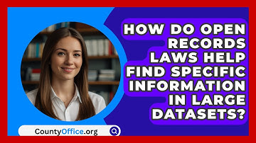 How Do Open Records Laws Help Find Specific Information In Large Datasets? - CountyOffice.org