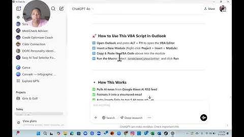 A tutorial on AI and Outlook. Using Chat GPT to generate an automated newsletter.