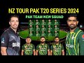 Pakistan cricket team 18 members squad vs new zealand series april 2024  pak vs nz t20  2024